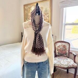 Vintage brown paisley scarf‎